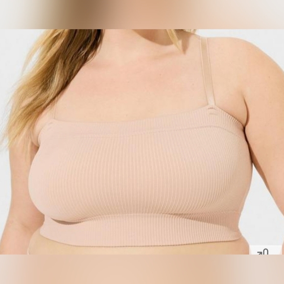 Torrid Unlined Seamless Rib Bandeau - Picture 3 of 3